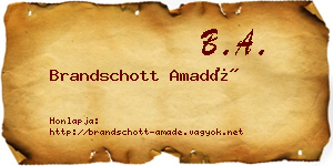 Brandschott Amadé névjegykártya